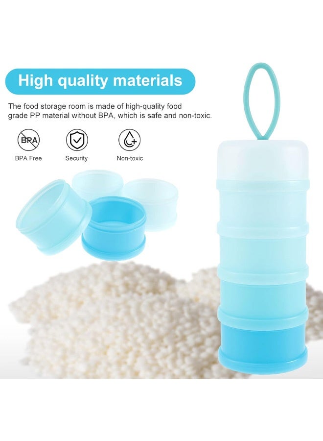 2 PCS 4 Layers Sakura Baby Milk Formula Dispenser & Container Box for Travel (Blue) - Image 4
