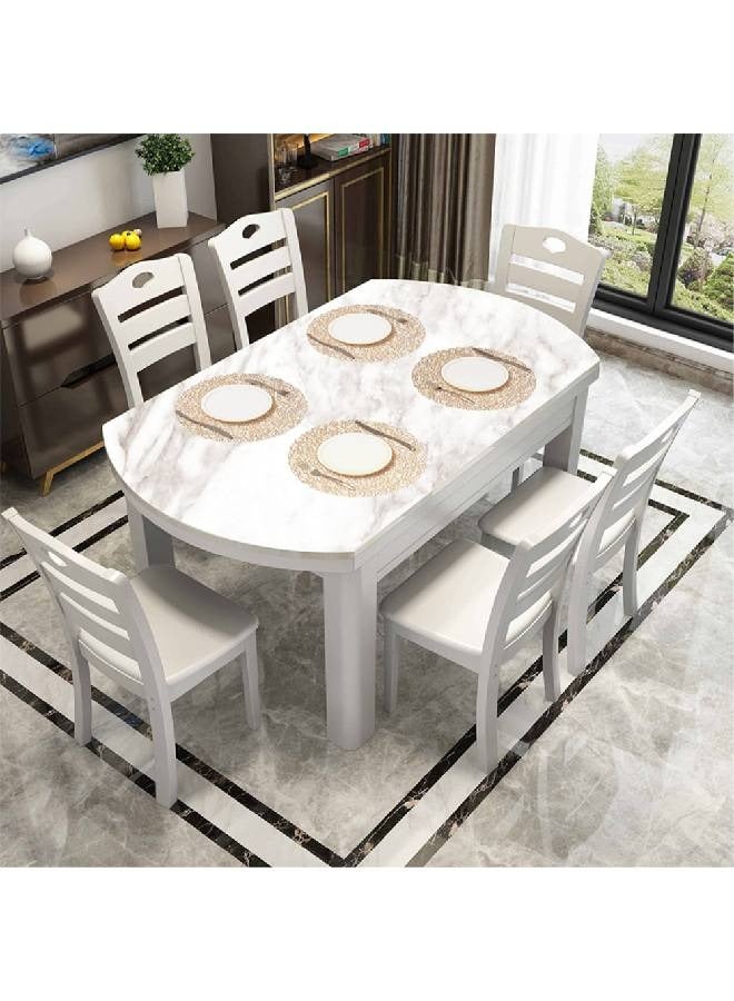 Kutis Set of 4 Restaurant Hollow PVC Decoration Meal Mat Anti-hot Dining Table Line Mat Steak Plate Pad - Image 1
