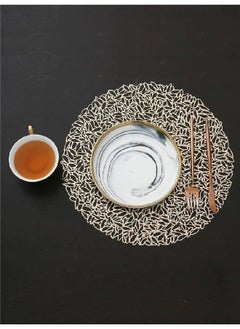 Kutis Set of 4 Restaurant Hollow PVC Decoration Meal Mat Anti-hot Dining Table Line Mat Steak Plate Pad  - Image 5