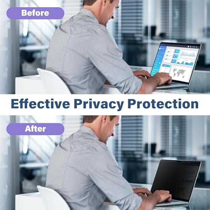 SenseAGE MAGNETIC PRIVACY SCREEN FILTER FOR MACBOOK AIR 15.3 M2/M3(A2941/A3114), ANTI-GLARE PRIVACY SCREEN PROTECTOR, COMPATIBLE WITH APPLE MAC LAPTOP 15 (2023 M2,2024 M3) - Image 2