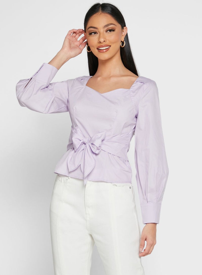 ايلا بلوزة باربطة خصر - Image 1