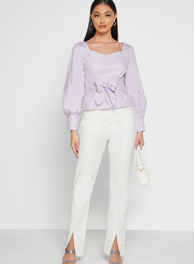 ايلا بلوزة باربطة خصر - Image 4