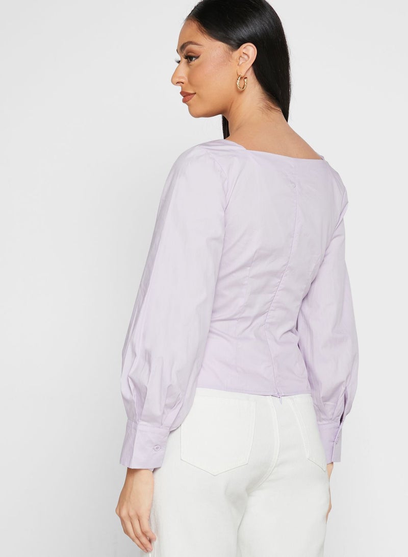 ايلا بلوزة باربطة خصر - Image 2