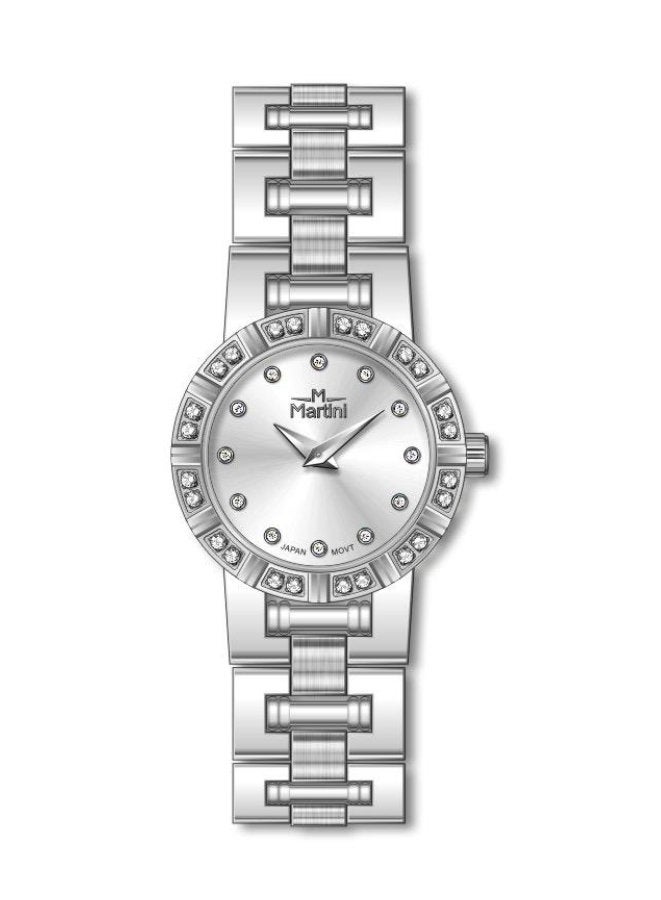 MARTINI Elegant Martini Women's Watch Stylish Silver Dial Stainless Steel Band Water Resistant Perfect for Casual and Formal Wear B4M5331 - Image 1