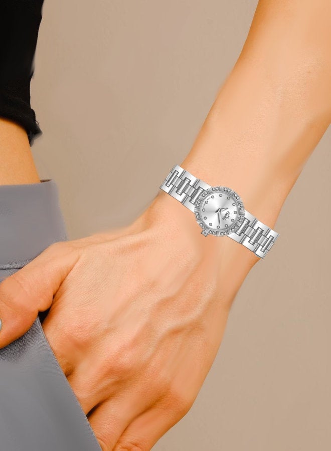 MARTINI Elegant Martini Women's Watch Stylish Silver Dial Stainless Steel Band Water Resistant Perfect for Casual and Formal Wear B4M5331 - Image 4