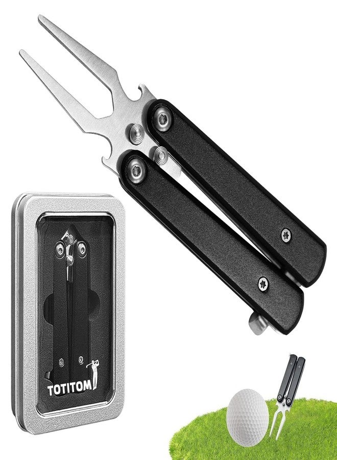 TOTITOM Golf Divot Repair Tool, 2025 New Metal Foldable Golf Alloy Fork, Golf Divot Tool with Bottle Opener, Golf Accessories for Men and Women Essential, Ideal Gift for Golf Enthusiasts - Image 1