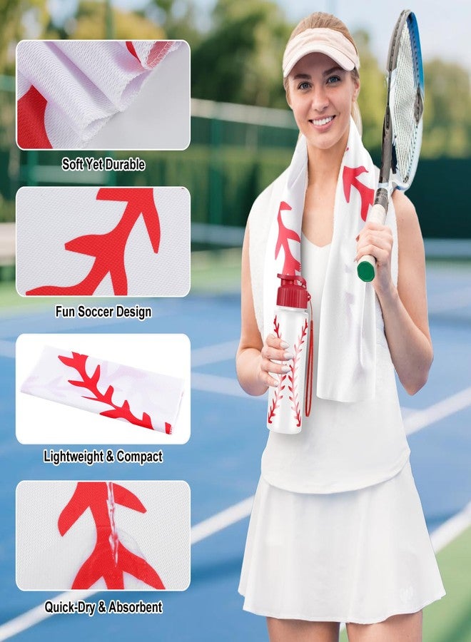Olgaa 24Pcs Sport Party Favors 12 Pcs Reusable Baseball Water Bottle Bulk 20 oz 12 Pcs Soft Cooling Towels Sports Accessories for Party Favor Players Lovers Team Gifts (Baseball) - Image 4