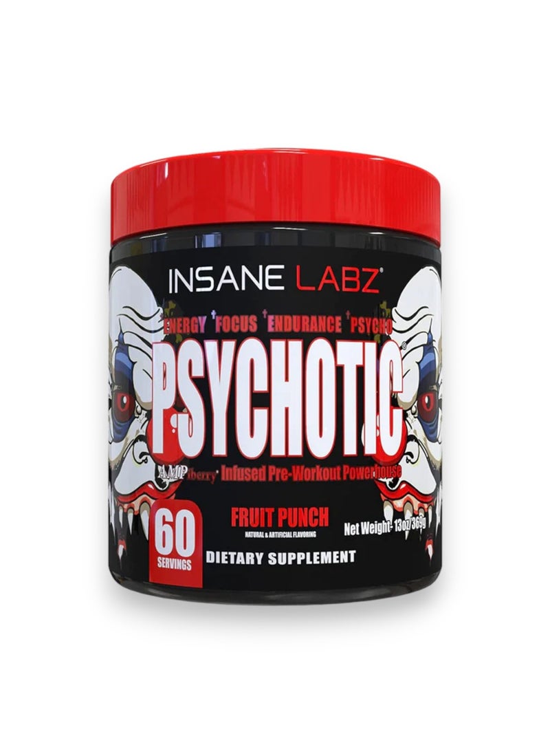Insane labz Psychotic, Fruit Punch Flavour, 60  Servings 