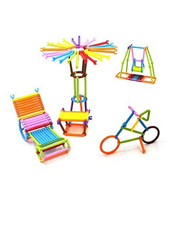 Mayatra's Mayatra's Magic Building Kit/Blocks - Colourful Plastic Building Stick Kits, Connector Set Innovative Shapes and Designs Can Be Made  - Image 1