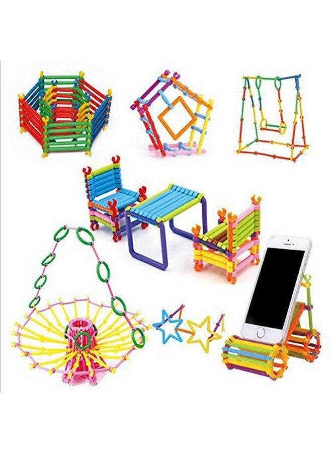 Mayatra's Mayatra's Magic Building Kit/Blocks - Colourful Plastic Building Stick Kits, Connector Set Innovative Shapes and Designs Can Be Made  - Image 2