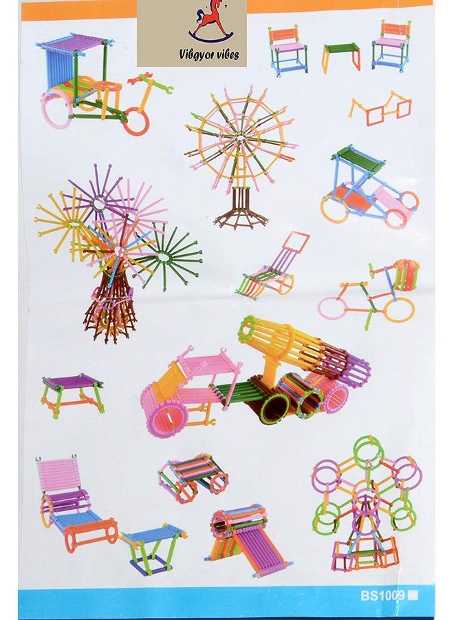 Mayatra's Mayatra's Magic Building Kit/Blocks - Colourful Plastic Building Stick Kits, Connector Set Innovative Shapes and Designs Can Be Made  - Image 4