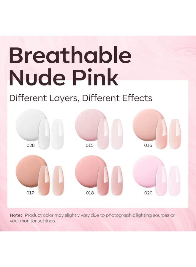 modelones مجموعة جل بناء الأظافر 6 ألوان جل بناء 8 في 1 جل صلب بلون وردي فاتح جل بناء أظافر مقوي وممتد جل قاعدة ملون غراء أطراف أظافر مرصعة بأحجار الراين جل في زجاجة هدايا للنساء - Image 3
