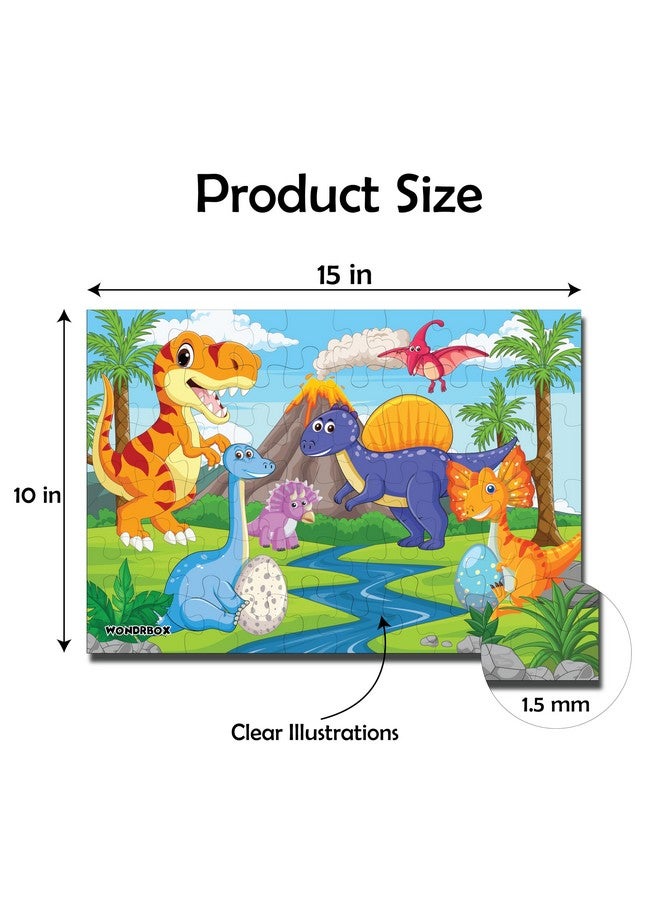 WONDRBOX Return Gifts for Kids | Set of 12 | Dinosaur Jigsaw Puzzle for Kids Age 5 & Above | Educational and Learning Toy for Boys and Girls | Birthday Gifts Puzzle (60 Pieces Each) - Image 3
