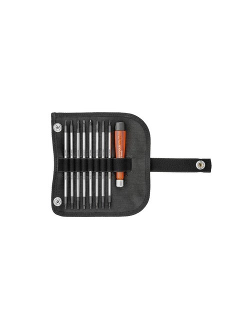 PB 515 Screwdrivers set with telescopic handle and duplex interchangeable blades in a compact roll-up case