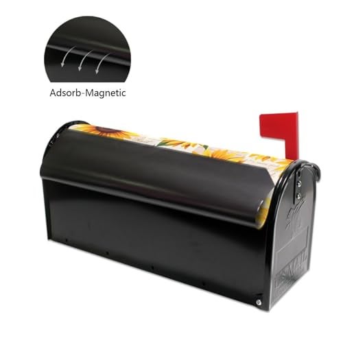 Wamika Watercolor Sunflowers Welcome Magnetic Mailbox Cover Wraps Yellow Flower Small Size 20.8(L) x 18(W) MailWrap for Outside Garden Home Decor - Image 5
