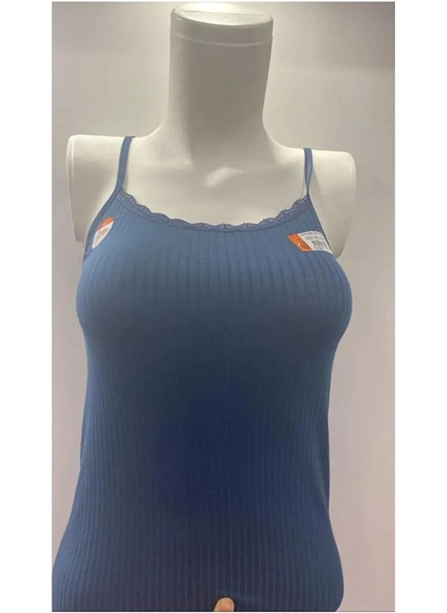 İlke İç Giyim İlke Underwear Women Lycra Viscose Rope Strap Undershirt 221 - 6 Pieces