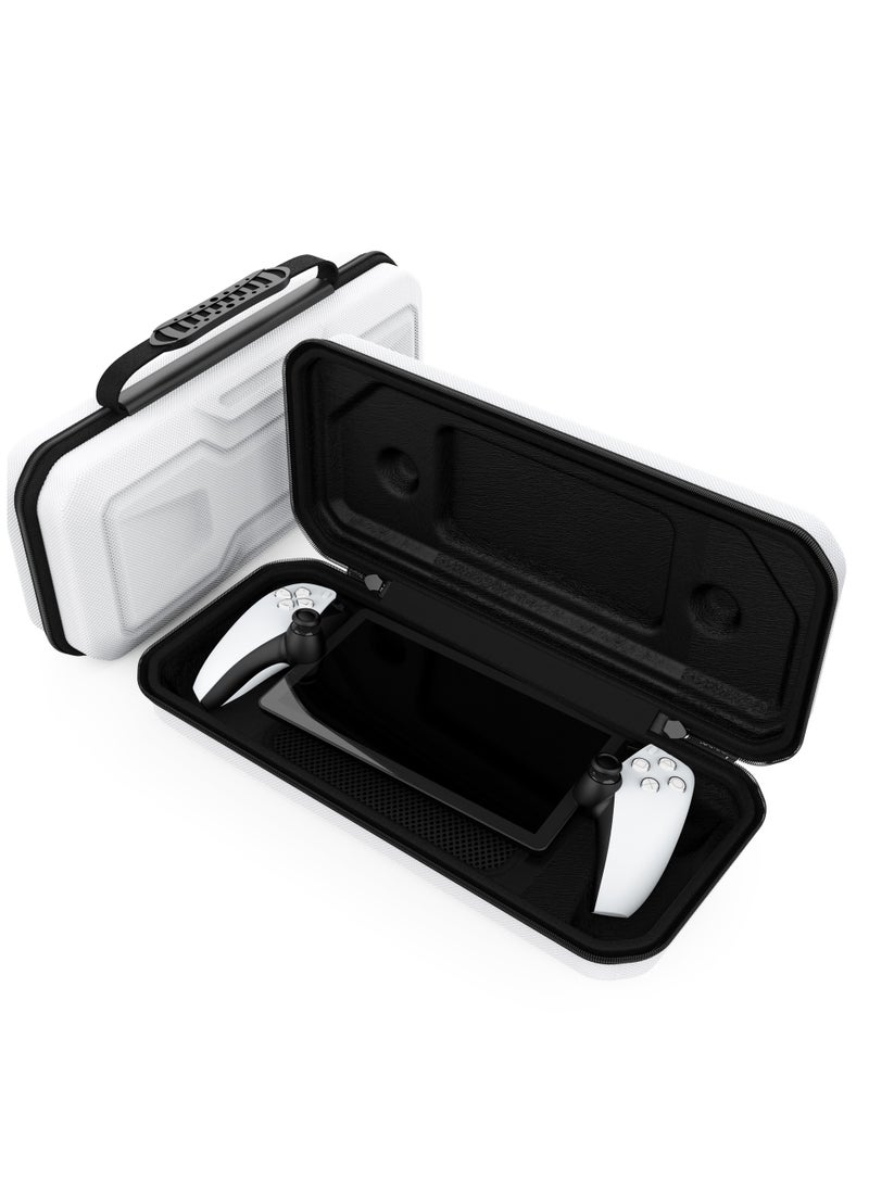 Generic - Carrying Case for Playstation Portal Hard Shell Portable Travel Storage Handbag for PS5 Portal Full Protection Handheld Case Accessories for Playstation Portal Remote Player (White) - Image 1