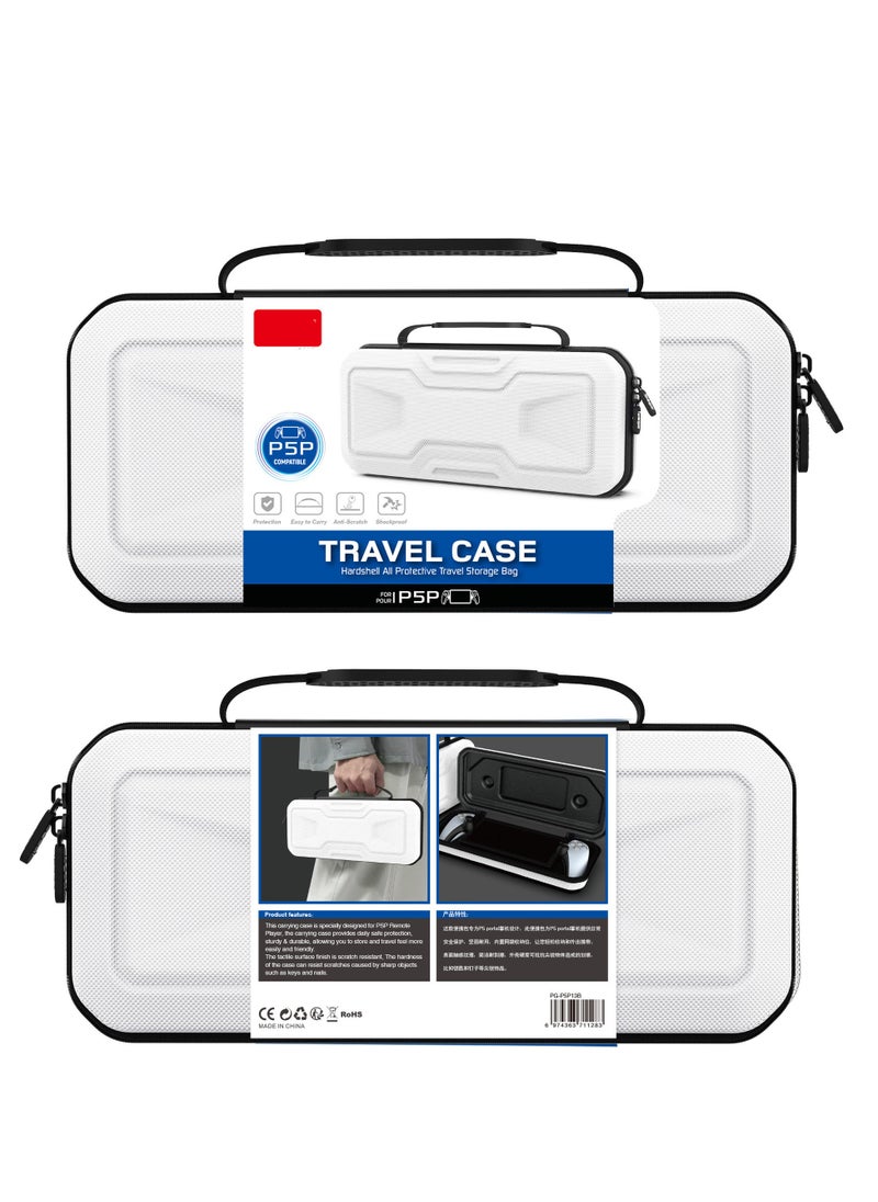 Generic - Carrying Case for Playstation Portal Hard Shell Portable Travel Storage Handbag for PS5 Portal Full Protection Handheld Case Accessories for Playstation Portal Remote Player (White) - Image 1