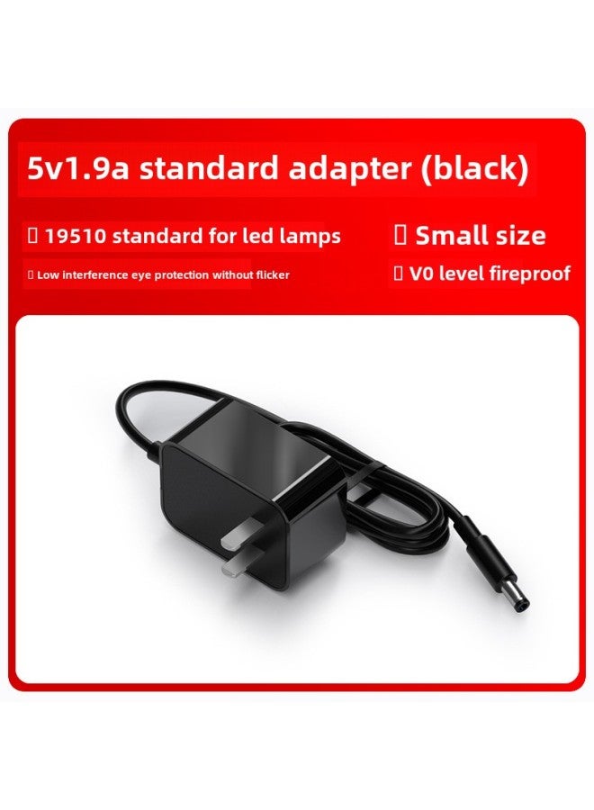 12V1A/5V2A/24V0.5A Power Adapter 19510 Lamps LED Desk Lamp 3C Certification Power Adapter-Color:5v1.98a Lamps Special Medium Standard 3c Certification Black-Specifications:DC Head 5.5*2.1  - Image 1