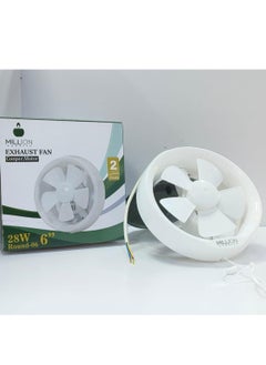 MILLION Exhaust Wall Fan for Kitchen and Bathroom 15cm White  - Image 2