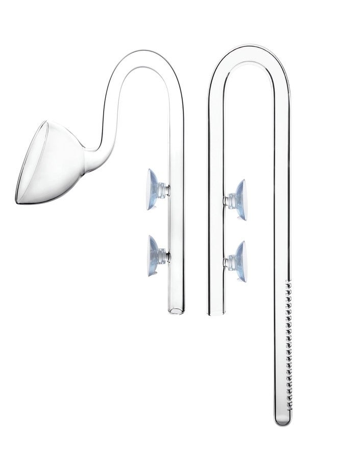 JARDLI Glass Lily Pipe Inflow Outflow Set 20mm for 3/4" ID (19/25mm) Tubing - Image 1