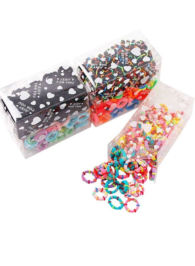 5 Boxes of 500 Pieces Elastic Hair Ties Gift Set - Image 1