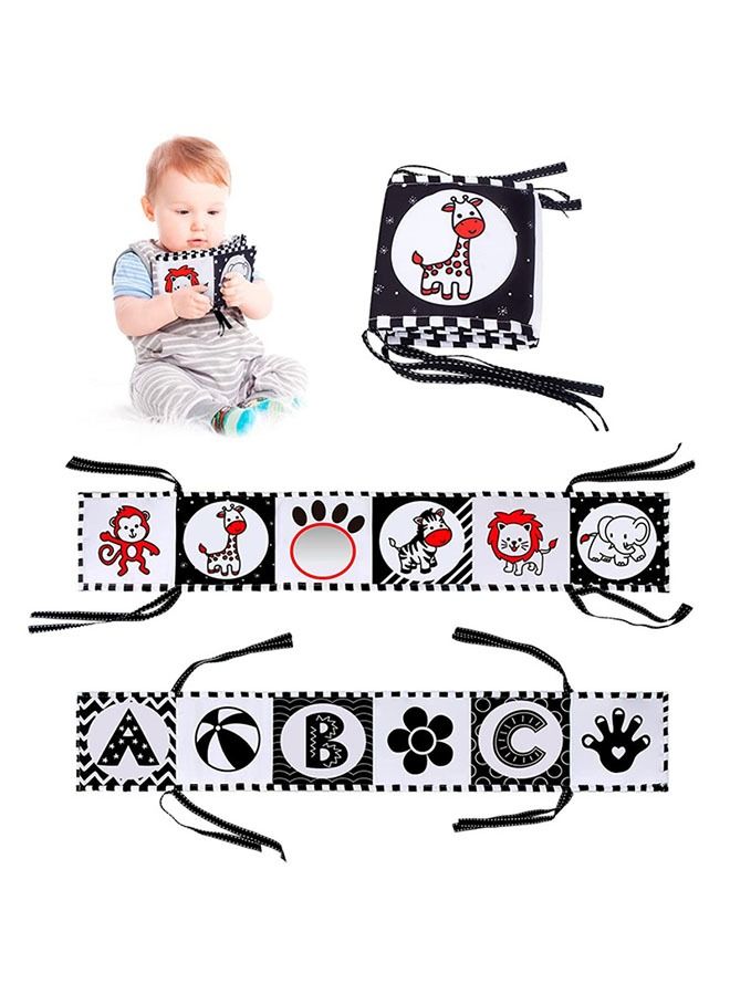 Ant Baby Bed Surround Fabric Book Toys 0-12 Months, Black and White High Contrast Sensory Book for Newborn - Image 1