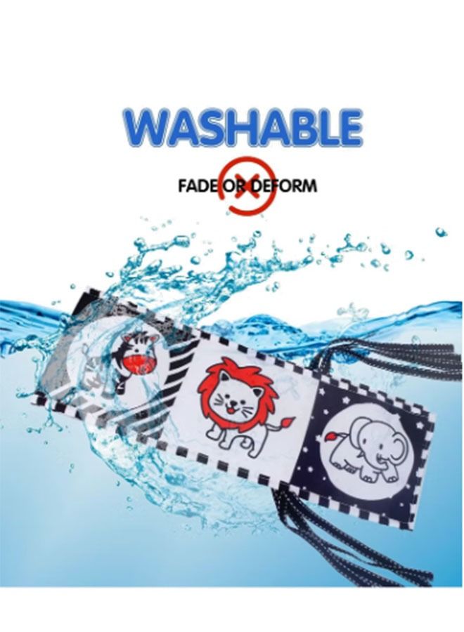 Ant Baby Bed Surround Fabric Book Toys 0-12 Months, Black and White High Contrast Sensory Book for Newborn - Image 3