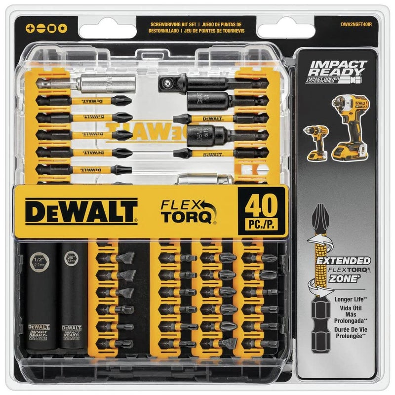 DEWALT DWA2NGFT40IR Impact Ready Flextorq 40-Piece Steel Screwdriver Bit Set - Image 5