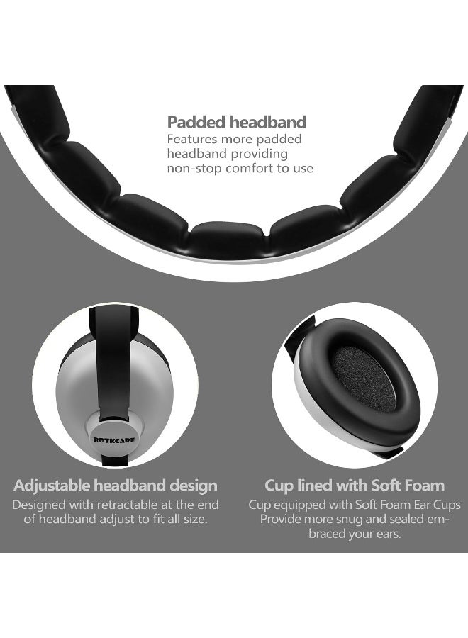 BBTKCARE Baby Noise Cancelling Headphones - Baby Ear Protection - Comfortable & Safe - Grey - Image 5