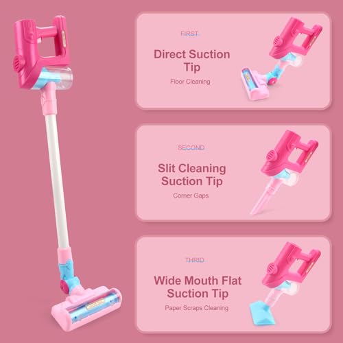 Jenilily Kids Vacuum Cleaner Toy for Toddlers - Toy Vacuum Set Pretend Role Play Household Toys with Sound Effects for Age 3+ Boys Girls Learning Toys Birthday - Image 2