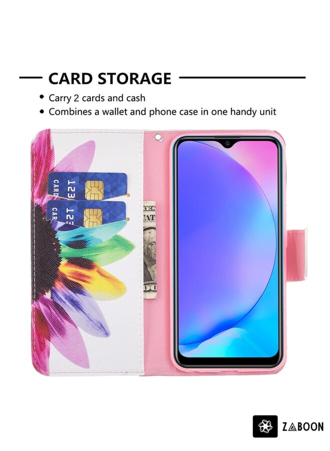 Zaboon Protective Case Cover For vivo Y11 / Y15 / Y12 / Y17 Colored Drawing Pattern Horizontal Flip Leather Case with Holder & Card Slots & Wallet - Image 5