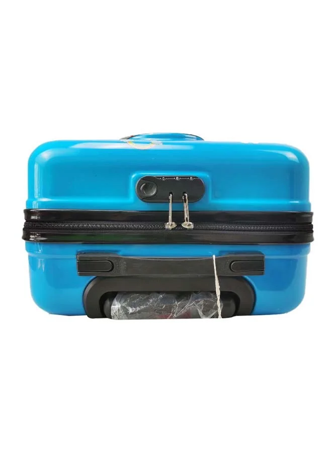 Reflection Kids Embossed Hard Luggage Suitcase, Lightweight Trolley Bag with 360° Spinner Wheels Blue, 18 inches