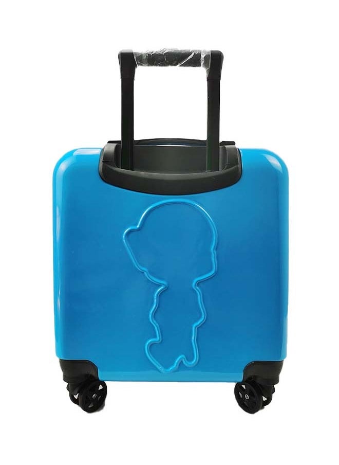 Reflection Kids Embossed Hard Luggage Suitcase, Lightweight Trolley Bag with 360° Spinner Wheels Blue, 18 inches  - Image 4