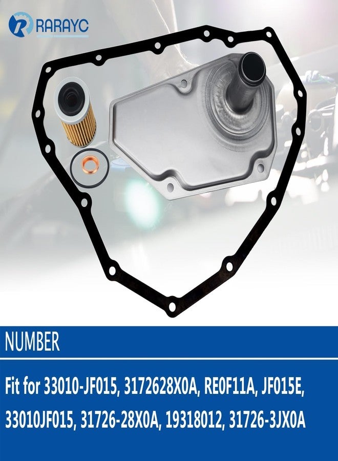 RARAYC طقم فلتر زيت ناقل الحركة CVT وحوض الزيت RARAYC RE0F11A JF015E متوافق مع سيارات نيسان فيرسا/سنترا/نوت موديلات 2012-2019، بديل للأرقام 33010-JF015 و31726-28X0A - Image 3