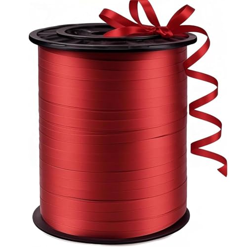 WFAUIBR 500 Yard Premium Red Curling Ribbon, 3/16" PVC Plastic Curly Ribbon for Gift Wrapping, Balloon Decoration, DIY Crafts, Special Occasions - Image 1