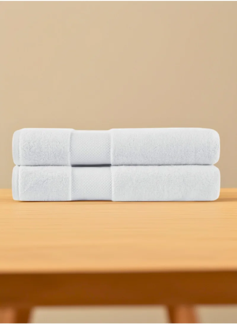 1Chase Luxury Cotton Bath Towels – Set of 2 Large White Towels | 70x140 cm, 650 GSM, Ultra-Soft & Absorbent Hotel & Spa Quality