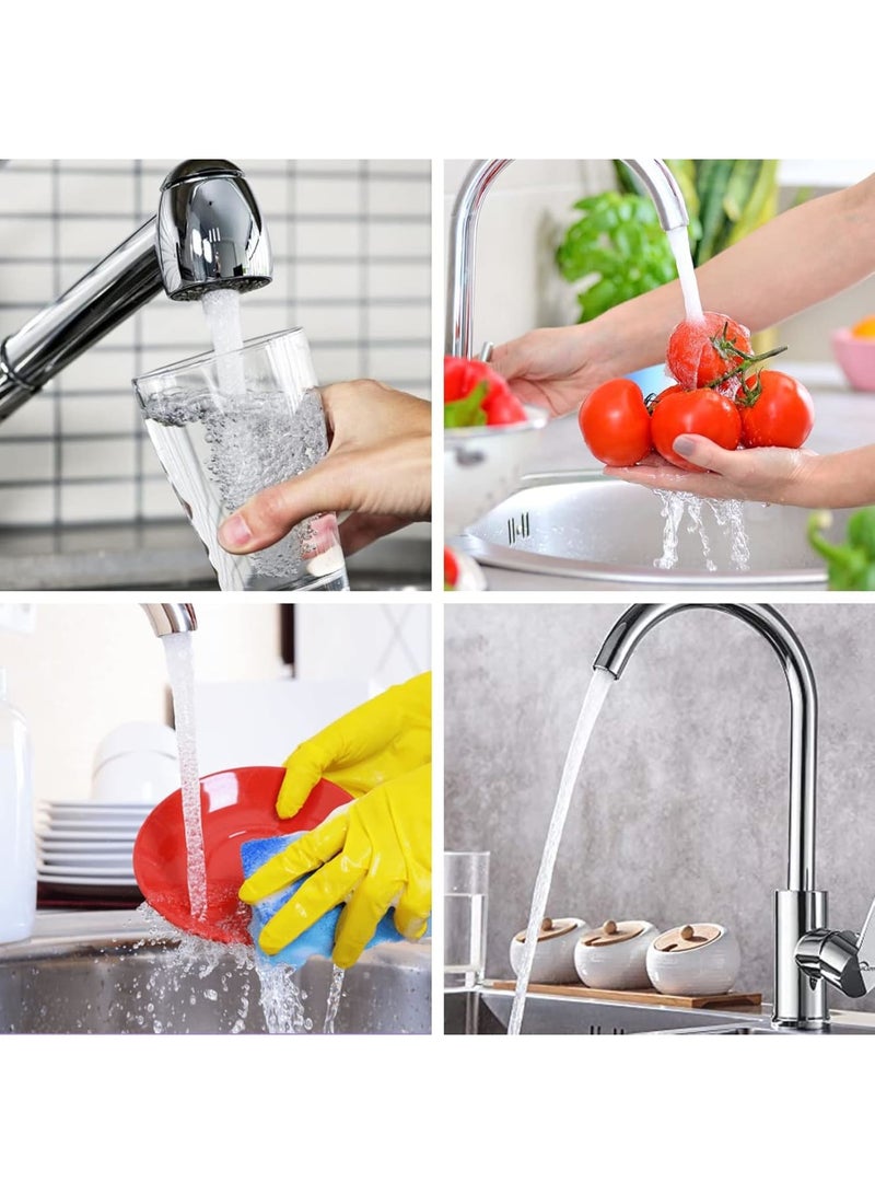 SYOSI Faucet Aerator M18.5, Kitchen Bathroom Sink Aerators Replacement with Flow Restrictor and Key Removal Tool, Water Saving Tap Filter Easy to Install for Home and Apartment Use, 8 Pack - Image 5