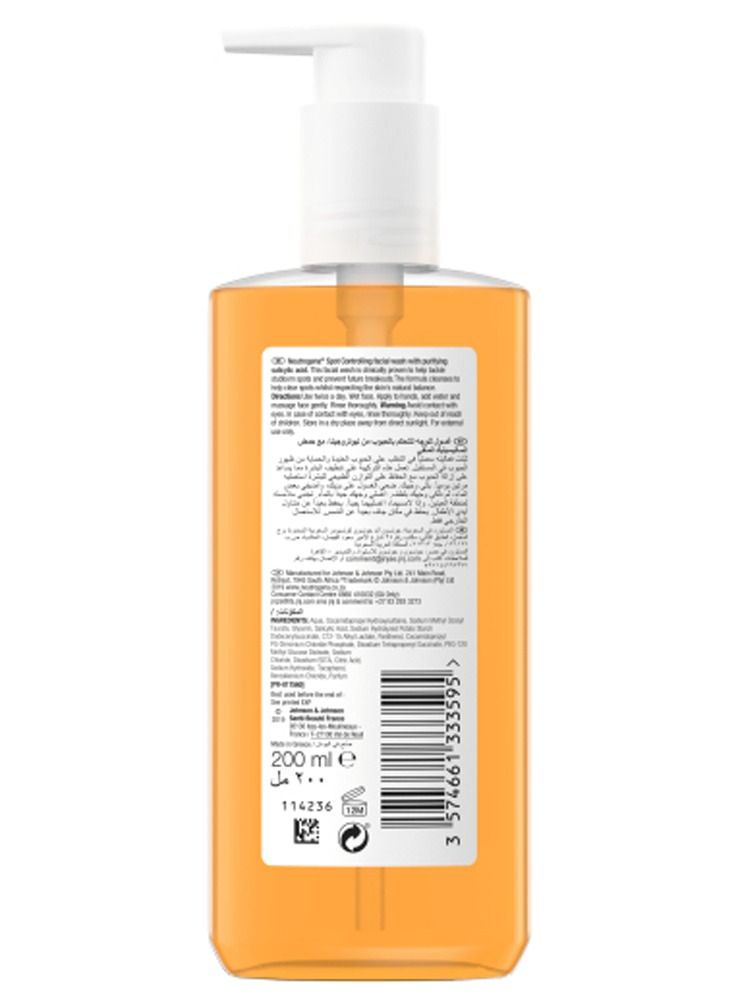 Neutrogena naturals Spot Controlling Facial Wash Oil-Free Clear 200ml - Image 2