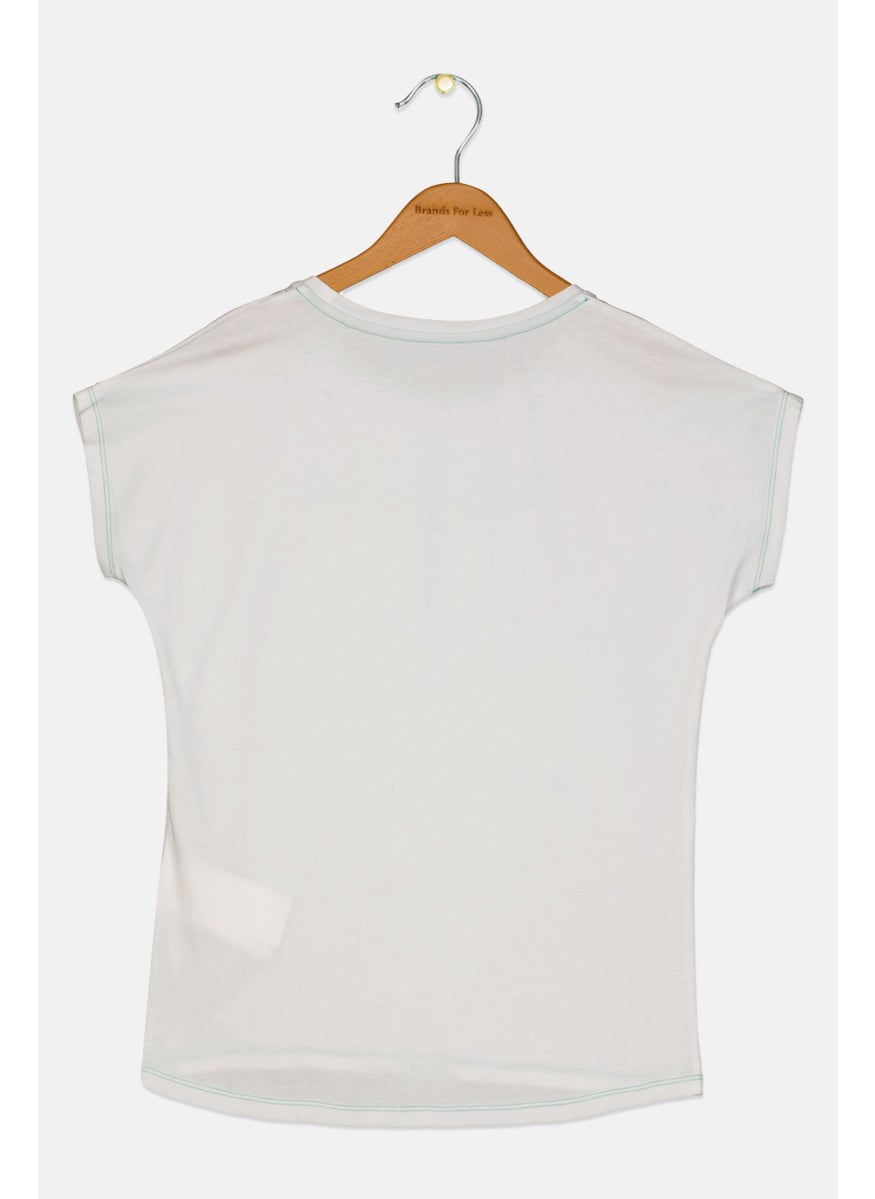 Pepe Jeans - Kids Girl Brand Logo Top, White - Image 1