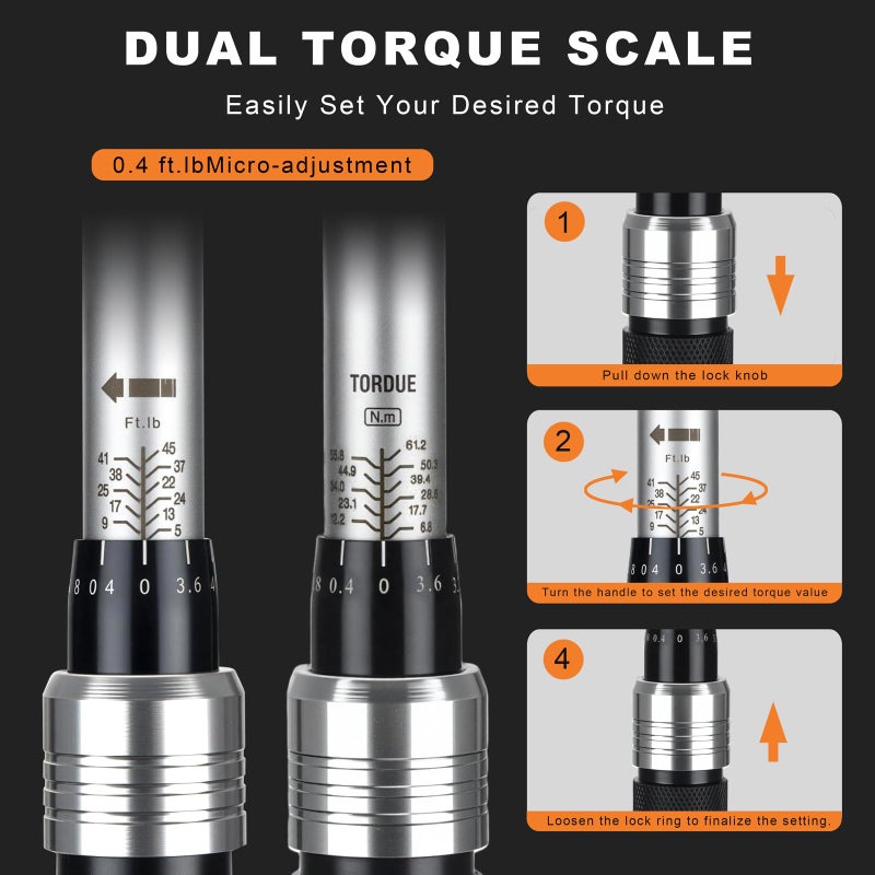 AEROFORCE Professional Tools AEROFORCE 14PCS 3/8-Inch Drive Swivel Magnetic Spark Plug Socket Set with 3/8'' Torque Wrench (5-45 Lb.ft/6.8-61.2 Nm), Universal Joint & Extension Bar - Durable CR-V Steel for Easy Spark Plug Removal - Image 5