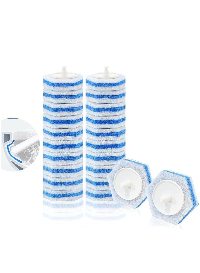 Disposable Toilet Brush Refill, 20 Pack Disposable Toilet Bowl Brush Cleaner Heads, Magic Wand Toilet Bowl Cleaner Refills, Toilet Wand Refills for Bathroom Cleaning Set - Image 1