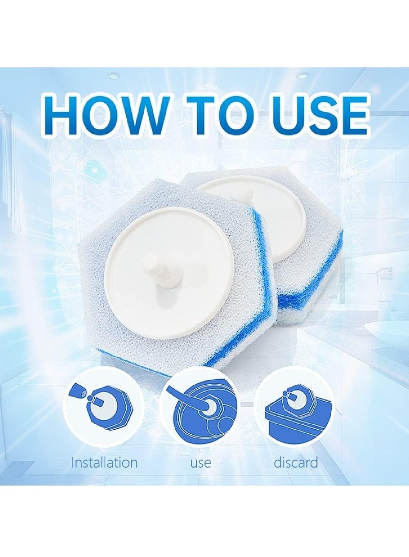 Disposable Toilet Brush Refill, 20 Pack Disposable Toilet Bowl Brush Cleaner Heads, Magic Wand Toilet Bowl Cleaner Refills, Toilet Wand Refills for Bathroom Cleaning Set - Image 2