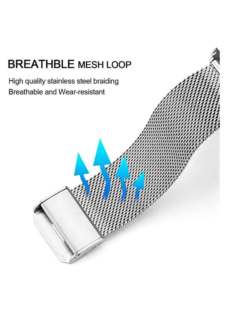 Compatible for Huawei Band 8/Huawei Band 9 Strap Stainless Steel Metal Bracelet Replacement Band Metal Integrated Case Strap Wristband Sport Band for Women Men  - Image 2
