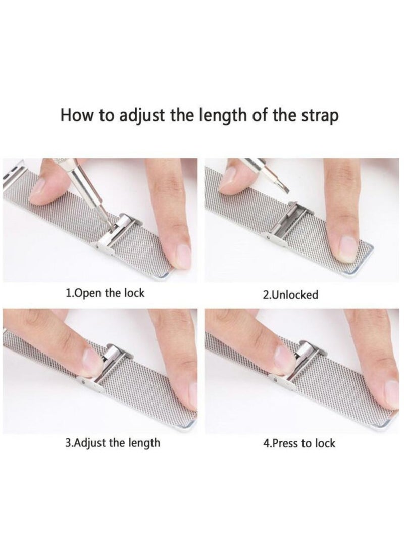 Compatible for Huawei Band 8/Huawei Band 9 Strap Stainless Steel Metal Bracelet Replacement Band Metal Integrated Case Strap Wristband Sport Band for Women Men  - Image 5