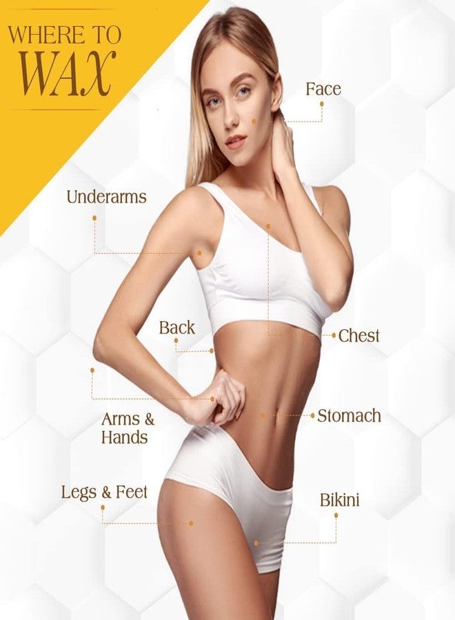 CUVLY Wax Kit - White Chocolate Wax (550gm), Wax Strips 70pc & Spatula (Pack of 4) for Women - Image 4