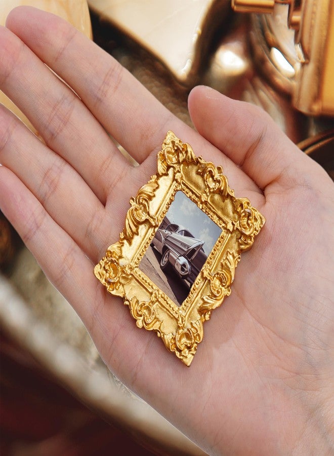 Poualss 25Pcs Vintage Resin Picture Frame Mini Antique Photo Resin Frame DIY Small Picture Frame Mini Resin Vintage Frame Antique Resin Photo Frame for Jewelry Display Photography Photo Frame Wall Decor - Image 4