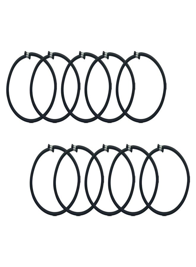 rockible 10Pcs Trampoline Elastic Rope Elastic Ties Aluminum Buckle Trampoline Accessories Bungee Cord for Tarp Canopy Exercise Fitness Trampoline, Black - Image 1