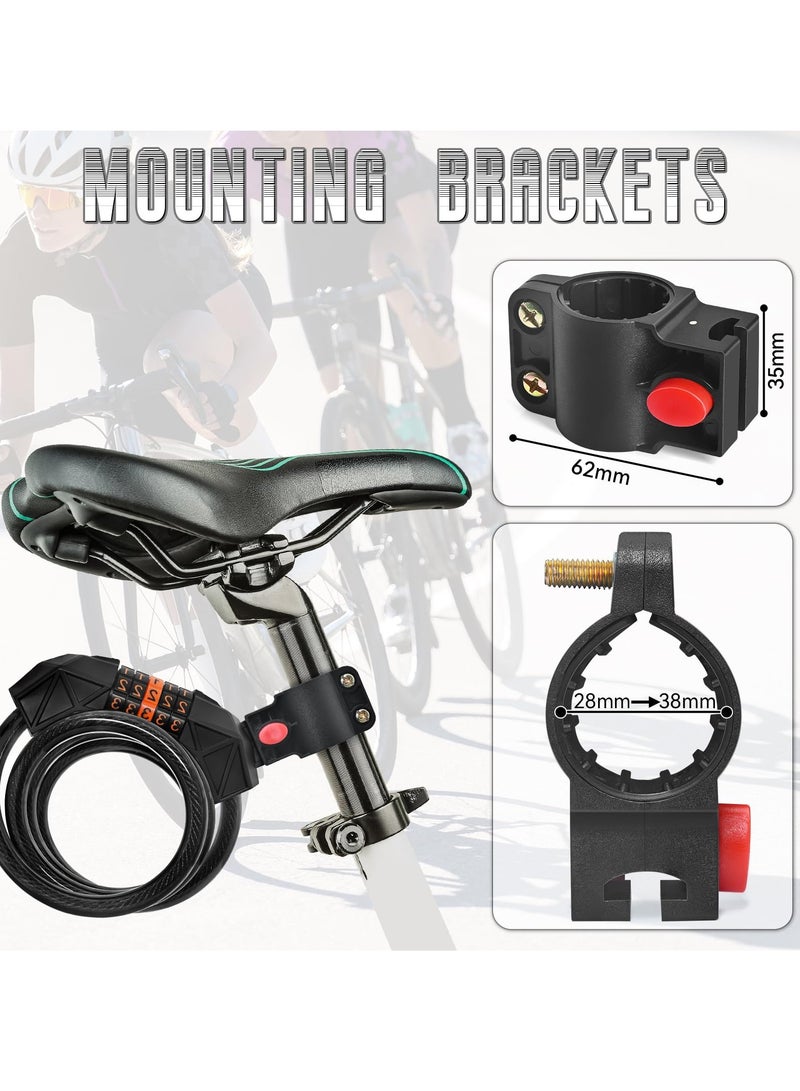 Barakah High-Security 5-Digit Bike Cable Lock 120CM, Durable Combination Lock for Bikes and Outdoor Gear with Mounting Bracket - Image 3