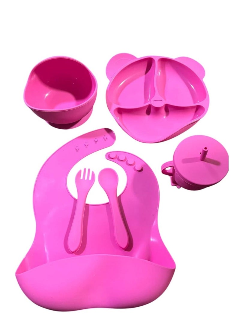 Silicone Baby Feeding Set - 6 Pieces - Image 2